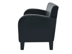 vidaXL 2-Sitzer-Sofa Kunstleder Schwarz