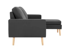 vidaXL 3-Sitzer-Sofa mit Hocker Dunkelgrau Stoff* Sofas