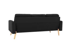 vidaXL 3-Sitzer-Sofa Schwarz Stoff Modell 4* Sofas