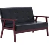 vidaXL 2-Sitzer-Sofa Schwarz Kunstleder Modell 1* Sofas