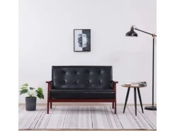 vidaXL 2-Sitzer-Sofa Schwarz Kunstleder Modell 1* Sofas