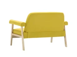 vidaXL 2-Sitzer-Sofa Stoff Gelb Modell 3