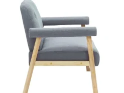 vidaXL 2-Sitzer-Sofa Stoff Hellgrau