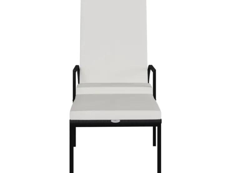 vidaXL Sonnenliege mit Fußhocker PE-Rattan 317629