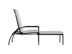 vidaXL Sonnenliege mit Fußhocker PE-Rattan 317629