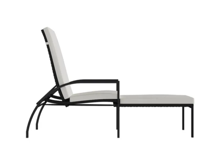 vidaXL Sonnenliege mit Fußhocker PE-Rattan 317629