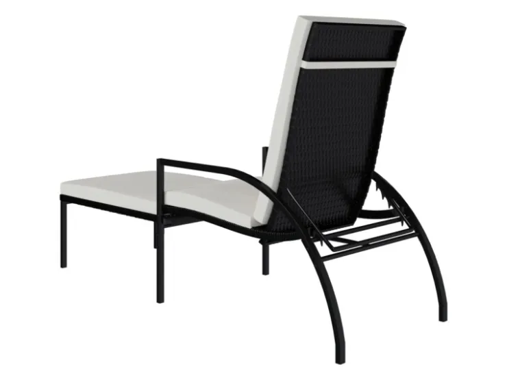 vidaXL Sonnenliege mit Fußhocker PE-Rattan 317629