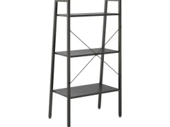 vidaXL Standregal mit 3 Böden Schwarz 56x35x108 cm