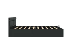 vidaXL Stauraumbett Hydraulisch mit LED Kunstleder 180x200 cm 285545
