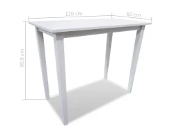 vidaXL Stehtisch und 4 Barhocker Holz Weiß* Tische