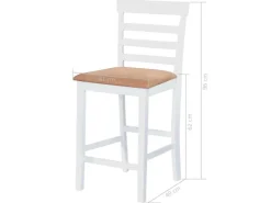 vidaXL Stehtisch und 4 Barhocker Holz Weiß* Tische