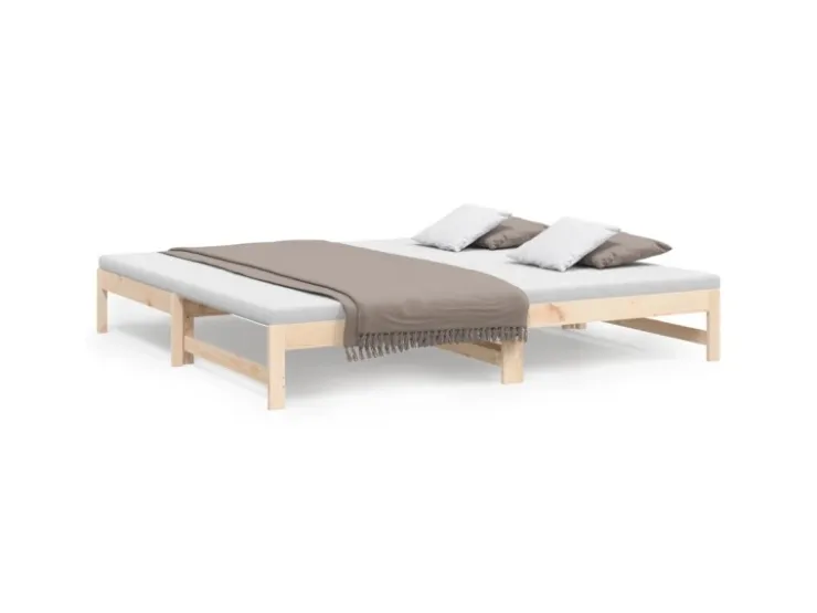 vidaXL Tagesbett Ausziehbar 2x(80x200) cm Massivholz Kiefer1369472