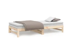 vidaXL Tagesbett Ausziehbar 2x(80x200) cm Massivholz Kiefer1369472