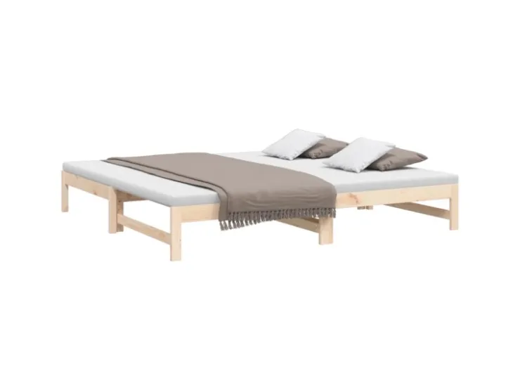 vidaXL Tagesbett Ausziehbar 2x(80x200) cm Massivholz Kiefer1369472