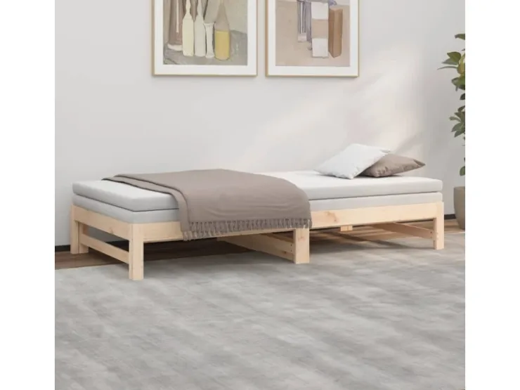 vidaXL Tagesbett Ausziehbar 2x(80x200) cm Massivholz Kiefer1369472