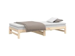 vidaXL Tagesbett Ausziehbar 2x(80x200) cm Massivholz Kiefer1369472