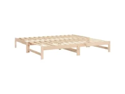vidaXL Tagesbett Ausziehbar 2x(80x200) cm Massivholz Kiefer1369472