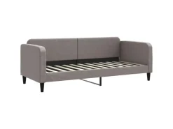 vidaXL Tagesbett Ausziehbar mit Matratzen Taupe 80x200 cm Stoff1897449
