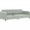vidaXL Tagesbett Hellgrau 90x200 cm Samt1851836