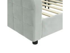 vidaXL Tagesbett Hellgrau 90x200 cm Samt1851836