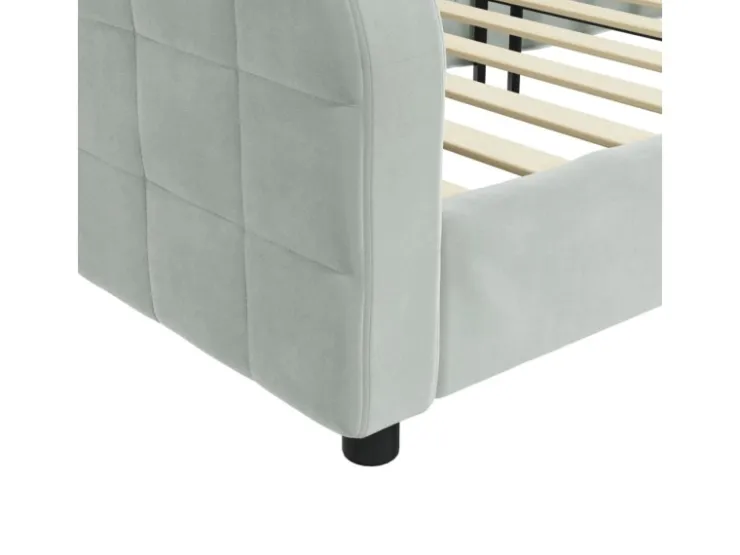 vidaXL Tagesbett Hellgrau 90x200 cm Samt1851836