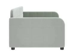 vidaXL Tagesbett Hellgrau 90x200 cm Samt1851836