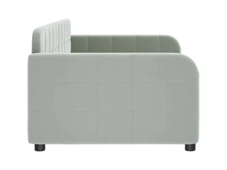 vidaXL Tagesbett Hellgrau 90x200 cm Samt1851836