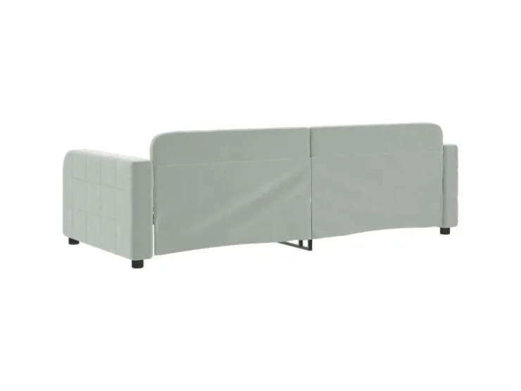 vidaXL Tagesbett Hellgrau 90x200 cm Samt1851836