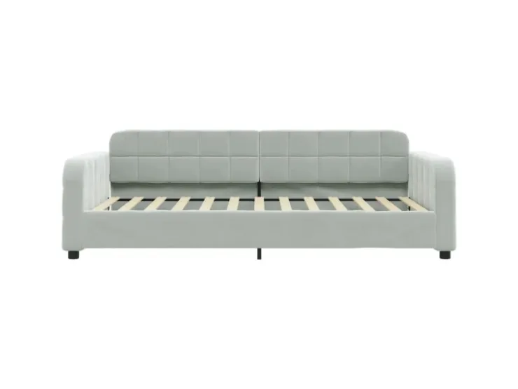 vidaXL Tagesbett Hellgrau 90x200 cm Samt1851836