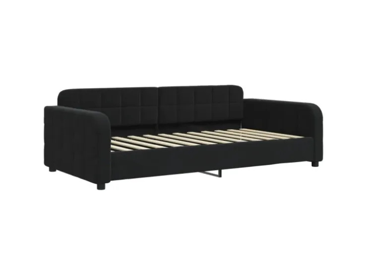 vidaXL Tagesbett Schwarz 90x200 cm Samt1846413