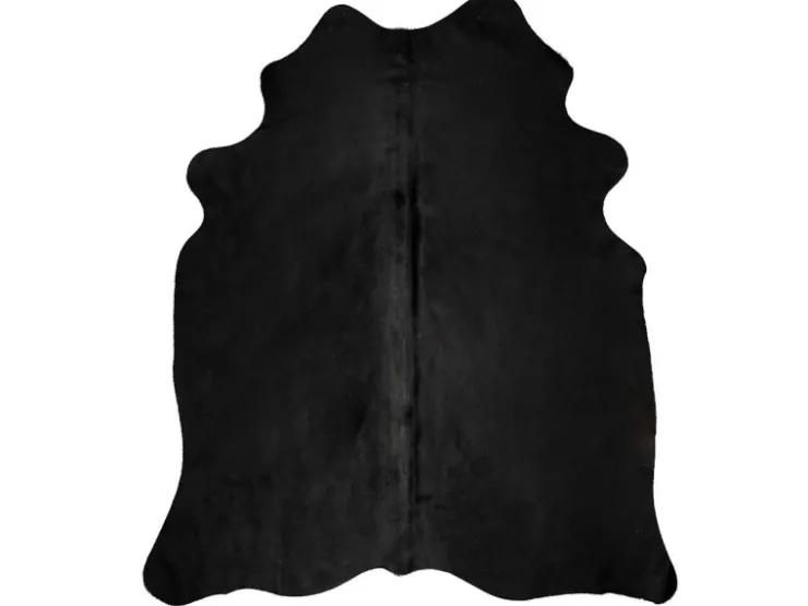 vidaXL Teppich Echtes Kuhfell Schwarz 150x170 Cm 618112