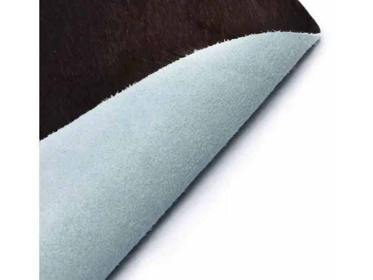 vidaXL Teppich Echtes Kuhfell Schwarz 150x170 Cm 618112