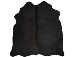 vidaXL Teppich Echtes Kuhfell Schwarz 150x170 Cm 618112