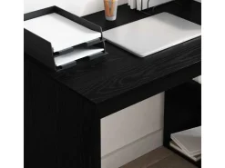 vidaXL Tisch Schwarz Eichen-Optik 108 x 55 x 103,5 cm Holzwerkstoff 869459* Tische
