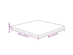 vidaXL Tischplatte Quadratisch Dunkelbraun 80x80x1,5cm Eiche Behandelt