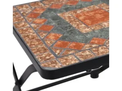 vidaXL 3-Tlg Bistro-Set Mosaik Keramik Orange Grau 279691* Mosaik