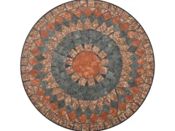 vidaXL 3-Tlg Bistro-Set Mosaik Keramik Orange Grau 279691* Mosaik
