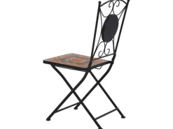vidaXL 3-Tlg Bistro-Set Mosaik Keramik Orange Grau 279691* Mosaik
