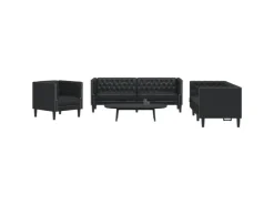 vidaXL 3-Tlg Chesterfield-Sofa-Set Kunstleder 3209267* Sofas