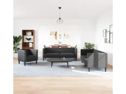 vidaXL 3-Tlg Chesterfield-Sofa-Set Kunstleder 3209267* Sofas
