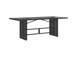 vidaXL 9-tlg Garten-Essgruppe mit Kissen Schwarz Poly Rattan Modell 98* Kissenbezüge