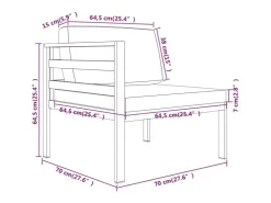vidaXL 5-tlg Garten-Lounge-Set mit Kissen Aluminium Anthrazit Modell 2