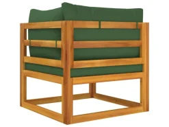 vidaXL 2-tlg. Garten-Sofa-Set mit Kissen Massivholz Akazie
