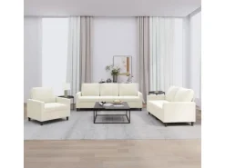 vidaXL 3-Tlg Sofagarnitur mit Kissen Samt 3201484* Sofas