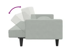 vidaXL 2-Tlg Sofagarnitur mit Kissen Samt 3216268