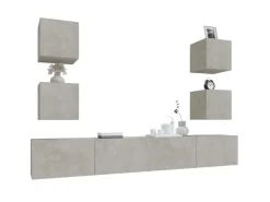 vidaXL 6-tlg. TV-Schrank-Set Betongrau Holzwerkstoff 4* Wohnwände