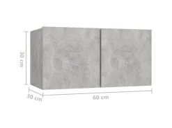 vidaXL 7-tlg. TV-Schrank-Set Betongrau Holzwerkstoff 4* Wohnwände