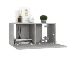 vidaXL 7-tlg. TV-Schrank-Set Betongrau Holzwerkstoff 4* Wohnwände