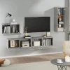 vidaXL 4-tlg. TV-Schrank-Set Betongrau Holzwerkstoff Modell 32