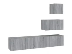 vidaXL 4-tlg. TV-Schrank-Set Grau Sonoma Holzwerkstoff Modell 12